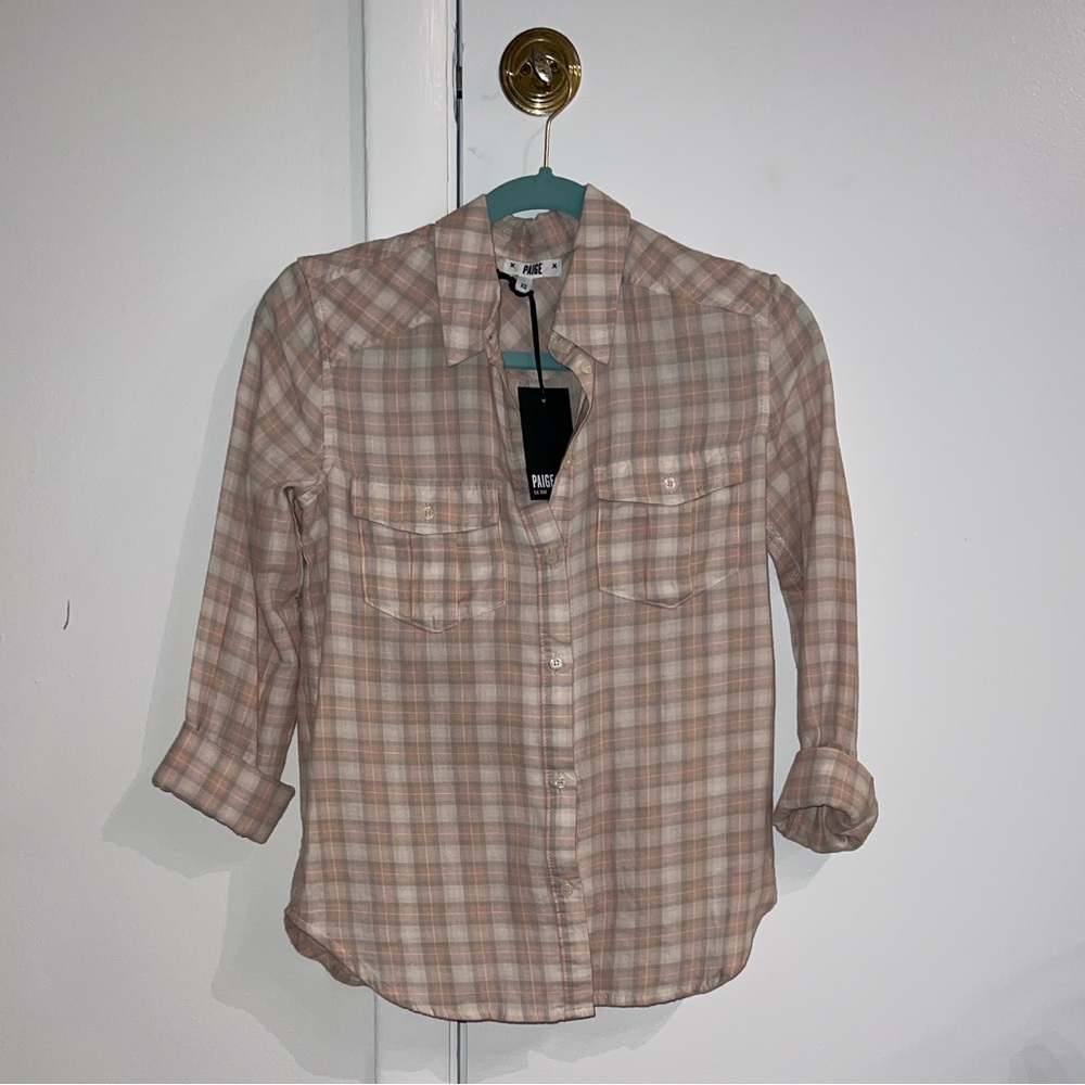 PAIGE Pink Plaid Shirt